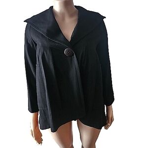 NWT Design Today Stylish Black Wool Blazer M